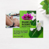 Massage Therapeut Spa | Bloemen en bladeren Visitekaartje (Bureau)