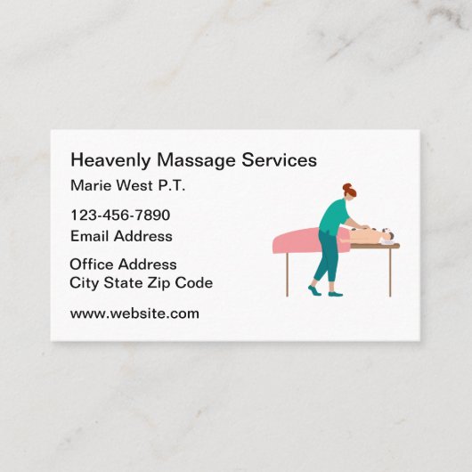 Massage Thérapie Carte de visite moderne (Devant)