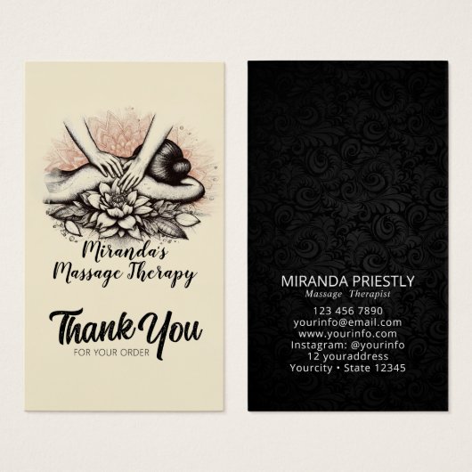 Massage Thérapie Guérison Mains Énergie Spa Bien-ê (Devant & derrière)