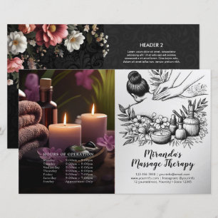 Massage Thérapie Healing Hands Prix Bifold Flyer