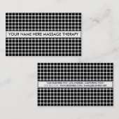 MASSAGE THERAPIE ILLUSION BLACK VISITEKAARTJE (Voorkant / Achterkant)
