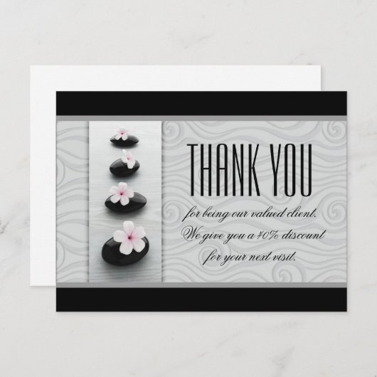 Massage Therapie Spa Salon Bedankingsbon Briefkaart (Voorkant / Achterkant)