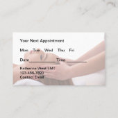 Massage Therapist Appointment Business Cards Visitekaartje (Achterkant)