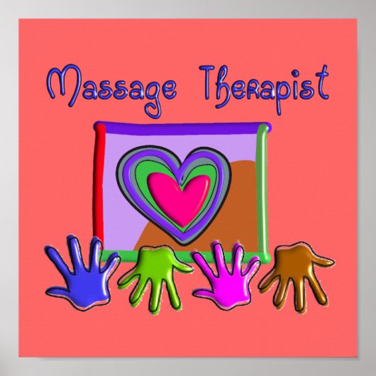 Massage Therapist Artsy & Funky Poster (Voorkant)