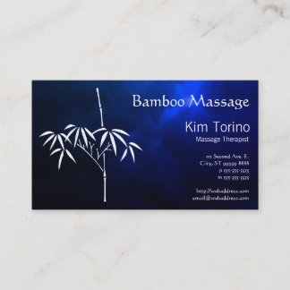 Massage Therapist Bamboo Dark Clouds Appointment Visitekaartje