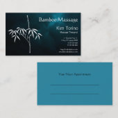 Massage Therapist Bamboo Dark Clouds Appointment Visitekaartje (Voorkant / Achterkant)