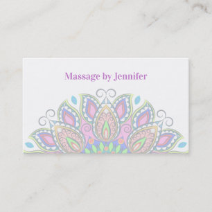 Massage Therapist Beauful Mandala Visitekaartjes