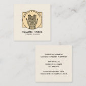 Massage Therapist Body Work Mehndi Henna Square Bu Vierkante Visitekaartje (Voorkant / Achterkant)