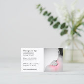 Massage Therapist Business Card Template Visitekaartje (Staand voorkant)