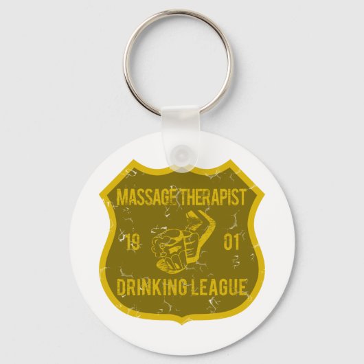 Massage Therapist Drink Liga Sleutelhanger (Voorkant)