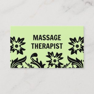 Massage Therapist Floral Visitekaartje