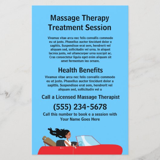 Massage Therapist Flyer (Voorkant)