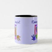 Massage Therapist Funky Artsy Design Gifts Tweekleurige Koffiemok (Center)