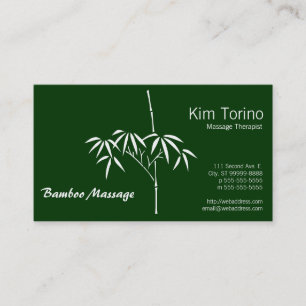 Massage Therapist Garden Bamboo Visitekaartje