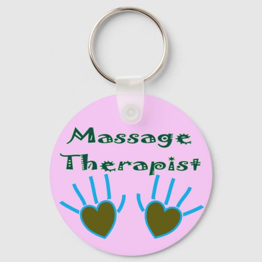 Massage Therapist Heart Hands Gifts Sleutelhanger (Voorkant)
