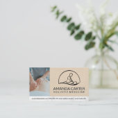 Massage Therapist Logo | Visitekaartje van het blo (Staand voorkant)