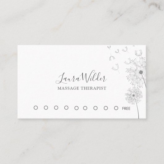 Massage Therapist Loyalty Kaart (Voorkant)