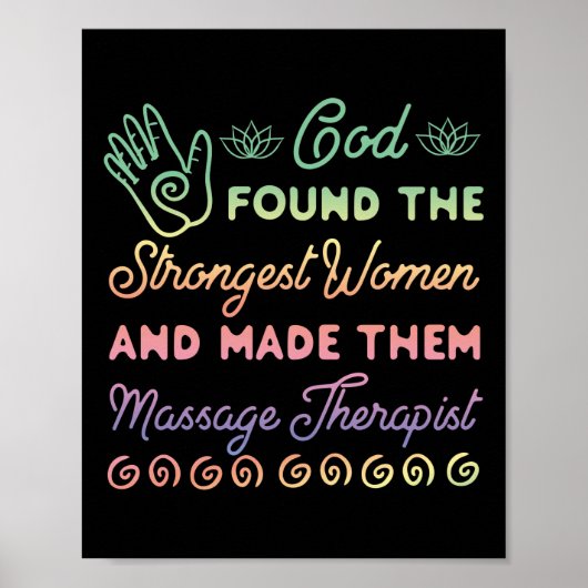 Massage Therapist massage Therapy gevonden de God Poster (Voorkant)
