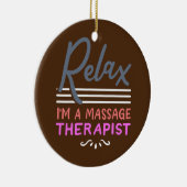 Massage Therapist Massage Therapy Keramisch Ornament (Rechts)