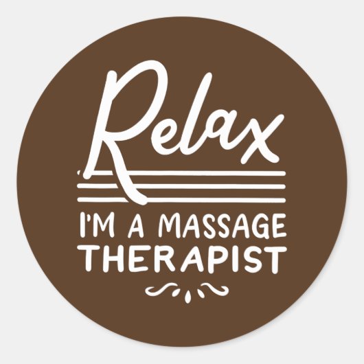 Massage Therapist Massage Therapy Ronde Sticker (Voorkant)