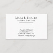 **.  Massage Therapist Massage Therapy Waterverf Visitekaartje (Achterkant)