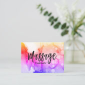** Massage Therapist Massage Therapy Waterverf Visitekaartje (Staand voorkant)
