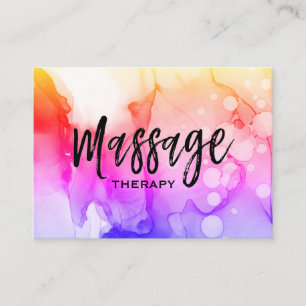 *~* Massage Therapist Massage Therapy Waterverf Visitekaartje