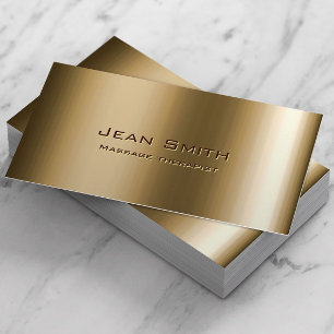 Massage Therapist Metal Bronze Visitekaartje