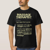 Massage Therapist Real American Definition T-shirt (Voorkant)
