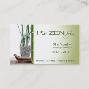 Massage Therapist Spa Business Card-sjabloon Visitekaartje