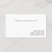 Massage Therapist Spa Visitekaartje (Achterkant)