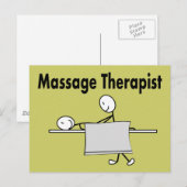 Massage Therapist Stick Person Briefkaart (Voorkant / Achterkant)
