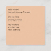 Massage Therapist Trendy Visitekaartjes (Achterkant)