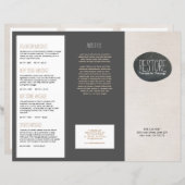 Massage Therapist Zen Stone Tri-Fold Brochure (Voorkant / Achterkant)