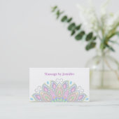 Massage Thérapiste Beaux Cartes de visite Mandala (Debout devant)