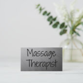 Massage Thérapiste Carte de visite argent (Debout devant)