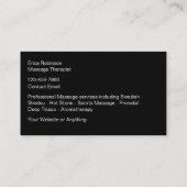 Massage Thérapiste Carte de visite tendance (Dos)