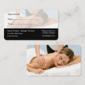 Massage Thérapiste Cartes de visite de rendez-vous (Devant / Derrière)