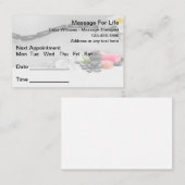 Massage Thérapiste Cartes de visite de rendez-vous (Devant / Derrière)