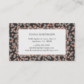 Massage Thérapiste Floral Grey Coral Carte de visi (Dos)