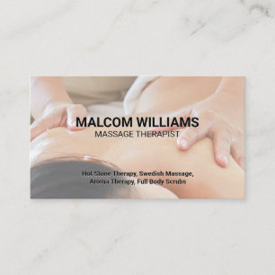 Massage Therapy Appointment Card Afsprakenkaartje