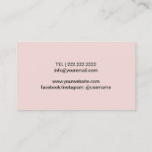 Massage Therapy Bodywork Greenery Spa Pink Visitekaartje (Achterkant)
