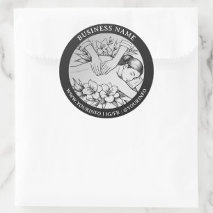 Massage Therapy Healing Hands Energy Spa Dank u Ronde Sticker