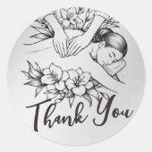 Massage Therapy Healing Hands Energy Spa Dank u Ronde Sticker (Voorkant)
