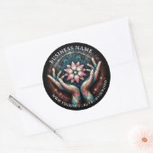 Massage Therapy Healing Hands Energy Spa Dank u Ronde Sticker (Envelop)
