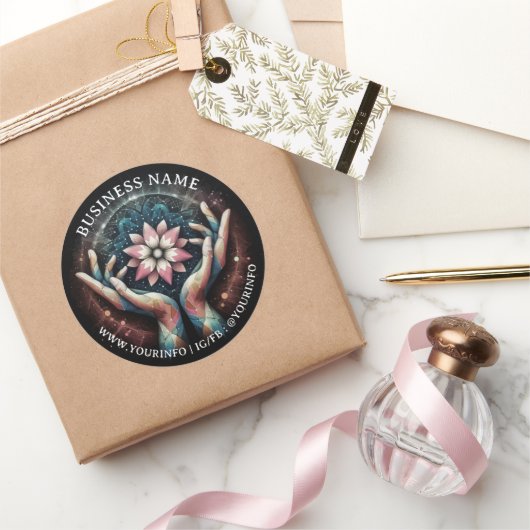 Massage Therapy Healing Hands Energy Spa Dank u Ronde Sticker (Geschenken)