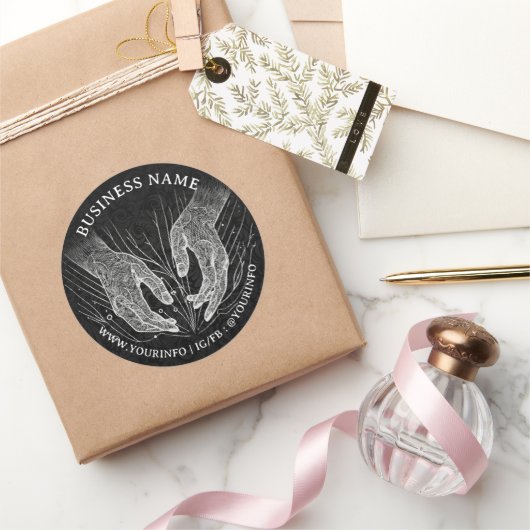 Massage Therapy Healing Hands Energy Spa Dank u Ronde Sticker (Geschenken)