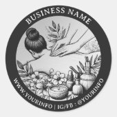 Massage Therapy Healing Hands Energy Spa Dank u Ronde Sticker (Voorkant)