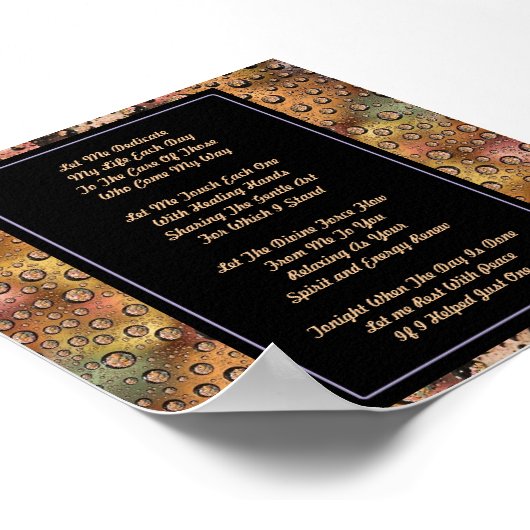 Massage Therapy Prayer Poster (Hoek)