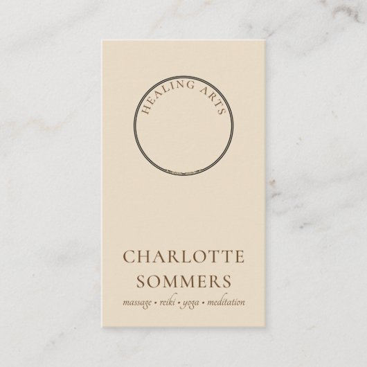 Massage Yoga Mehndi Carte de visite Henné (Devant)